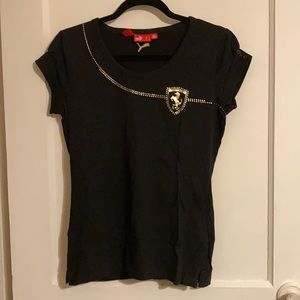 Women’s black Puma Scuderia Ferrari top L
